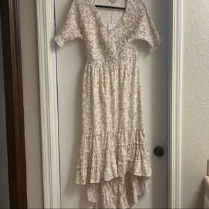 Polagram Cream Floral Kids Dress